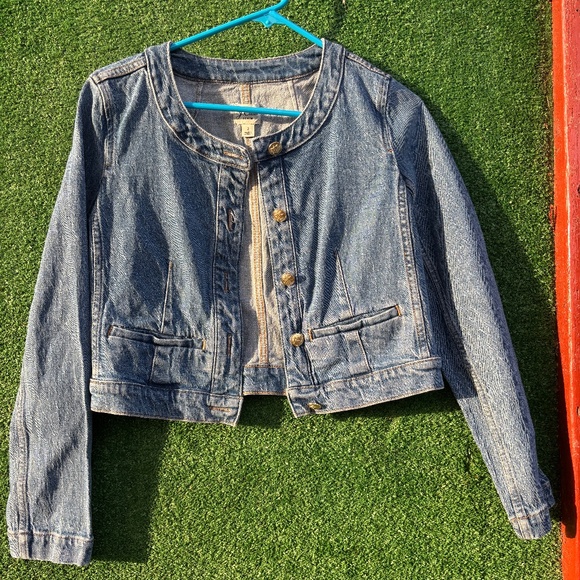J Crew cropped denim jacket - Picture 1 of 6